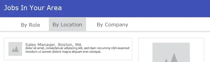 Jobs In Your Area social recruiting interface mockup